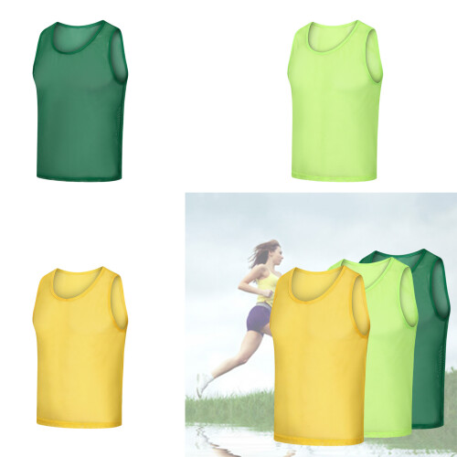 12Pcs Practice Athletic Pinnies Team-Grass green Children model 2