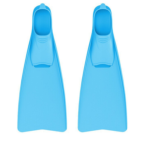 Flexible Swimming Training Fin Swim Flippers Travel-Blue M code