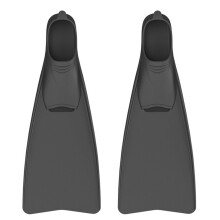 Scubas Diving Gear Full Foot Swim Flexible Fin for-Black size S
