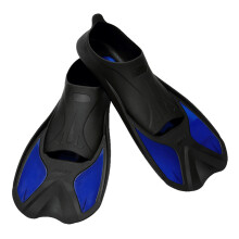 Swimming Training Fins Swim Flippers Travel Short Fins-Blue M