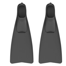 Swimming Training Fin Swim Flippers Travel Swim-Black size M