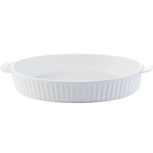 Ceramic Dual Handle Baking Dish 9.5 Inch 560ml Oven Safe for Lasagna Pasta Roasting Even Heat Distribution