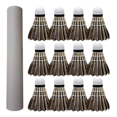 Badminton Shuttlecocks, Professional Duck Feather-12 pack