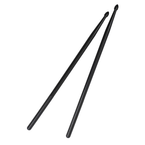 1 Pair 5A Drumsticks, Classical Nylon Plastic Snare Drum-Black