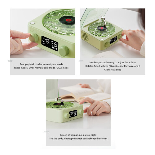 Enceinte Bluetooth platine vintage 1500 mAh Vert 2