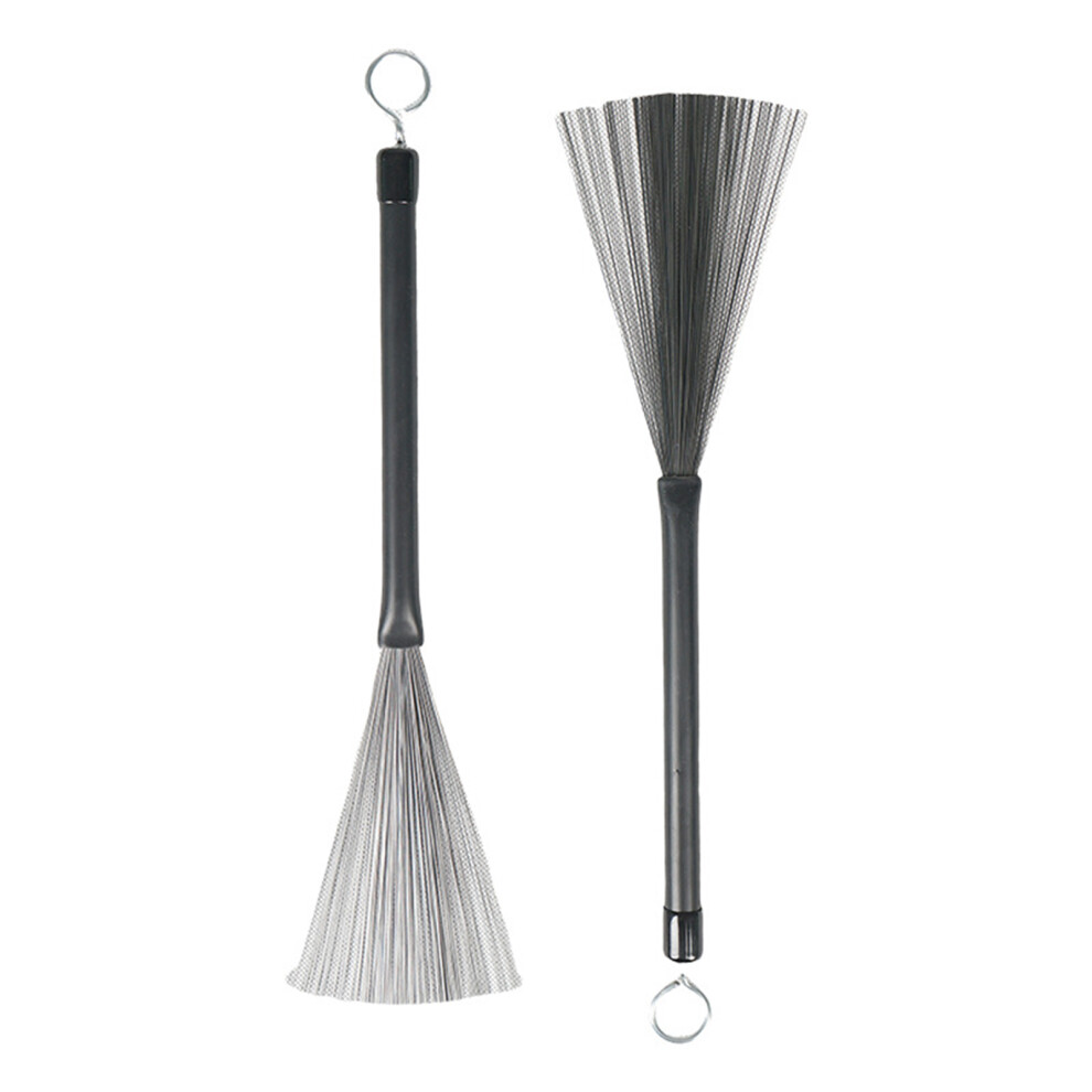 1Pair Drum Stick Brush Retractable Steel Wire Brush Gift For 7696000058351