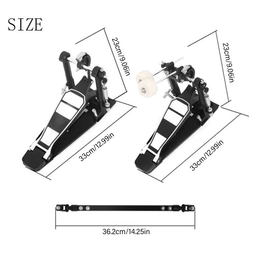Double Bass Drum Pedals Replacement for Drum Set and Electronic 2