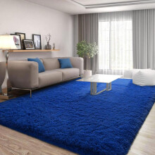 (Blue, Plain, 200x300cm/78.7x118inch) Solid Color Soft Floor Carpet, 1 Count Modern Universal Large Area Rug, Christmas Decor Indoor Comfortable Fluffy Rug for Living Room