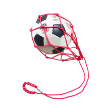 Sport Nylons Net Basketball Bag Football Kick Trainer-Red