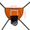 Wall Mount Dunks Rim Hangings Board with Small-Purple 4