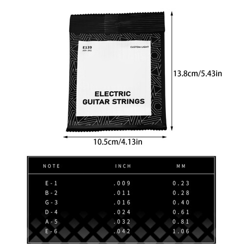 Guitar Strings Electric Guitar Strings Includes 6 Strings, 1