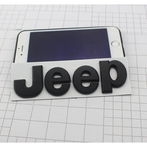 BLACK CAR METAL BADGE TRUNK BONNET EMBLEM FOR JEEP CHEROKEE WRANGLER RENEGADE
