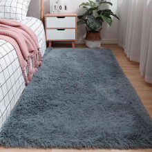 (Silver, 80x160cm 31.49x62.99inch) 1 Piece Christmas Area Rug, Durable Floor Rug, Soft Fluffy Floor Carpet, Solid Color Indoor Mat, Living Room Mat, Room Decor