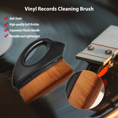 Vinyl Records Cleaning Brush Anti-static Black 2