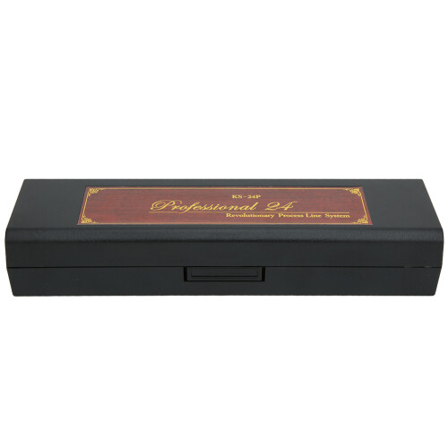Professionelle 24-Loch-Diaton-Harmonika in D, Messingbasis, Goldabdeckung 2