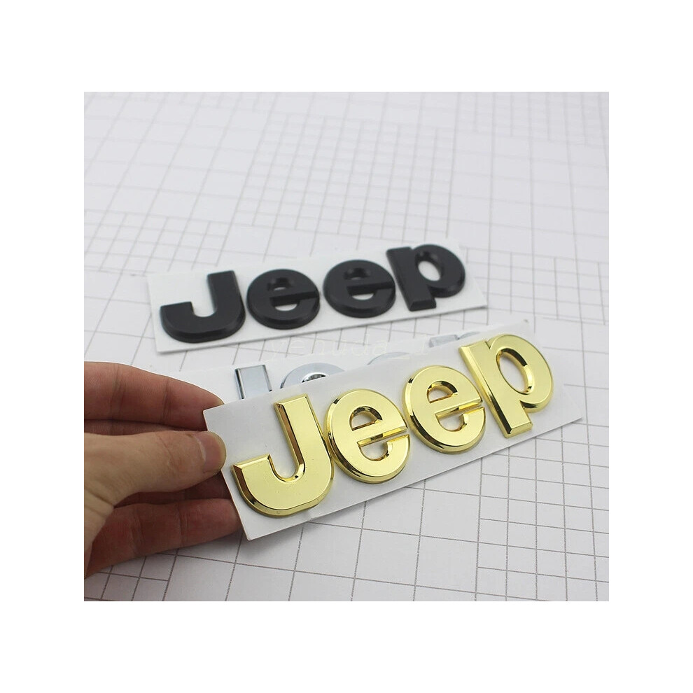 For Sliver Jeep Car Metal Badge Trunk Bonnet Emblem Cherokee Wrangler Renegade 4069369129414