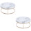 2 Pcs Marble Cake Holder Stand Snack Rack Dessert Plate 6