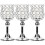 3pcs 22cm Crystal Candlestick Holder 6