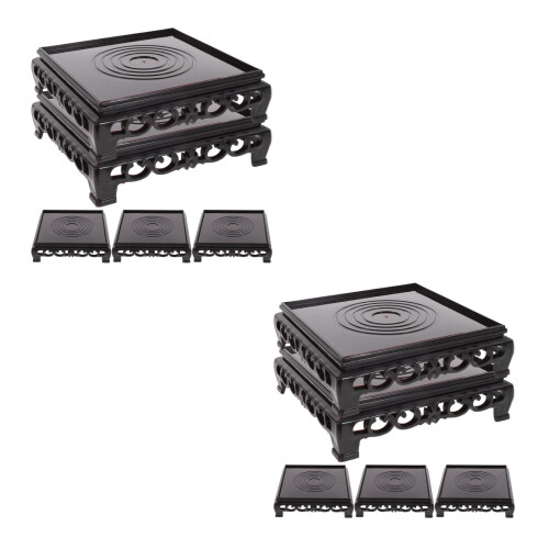 10 Pcs Plastic Square Shelf Stand Riser Plant Base 2