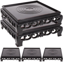 10 Pcs Plastic Square Shelf Stand Riser Plant Base