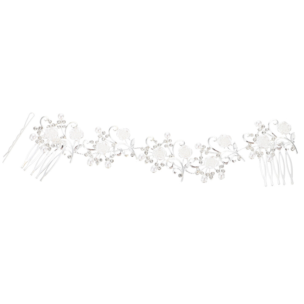 Solustre Unisex 3 Pcs Alloy Hairbrush Bridal Comb