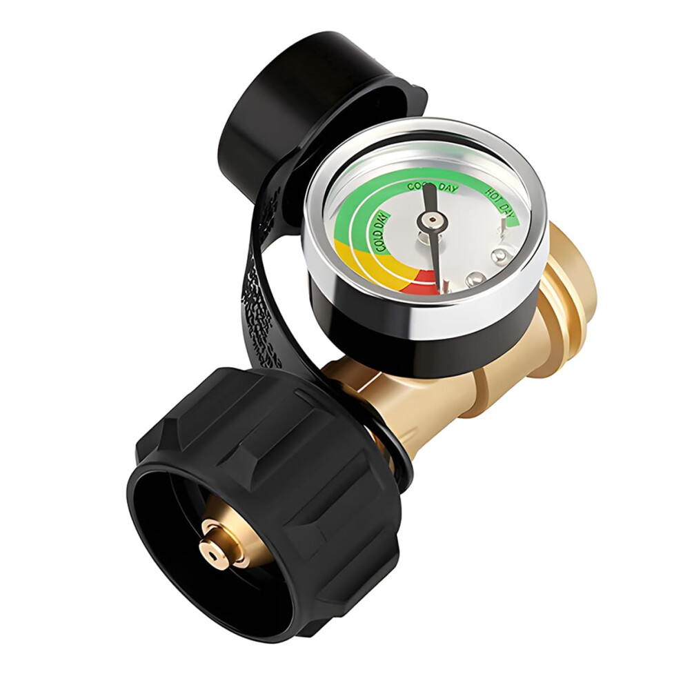Propane Tank Gauge With Qcc1 Connection, Heavy Duty Pressure Indicator For Gas Leak Detection, Barbecue And Heater Use 6447073480997