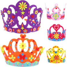 3pcs 5packs DIY Birthday Crowns Kids Hat Decorations