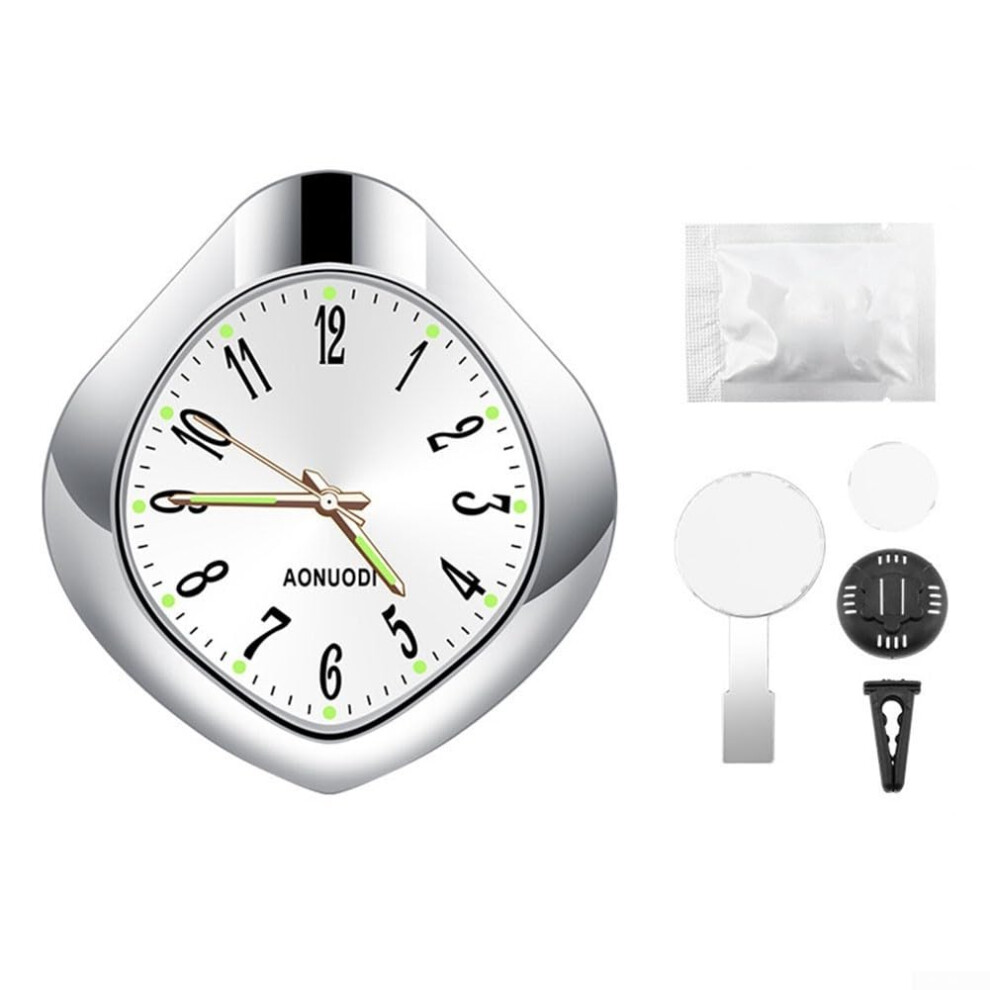 Luminous Quartz Car Clock Aromatherapy Diffuser For Fresh Fragrance And Stylish Driving Environment (B) 9084446766660