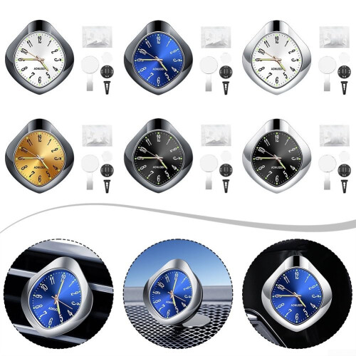 Luminous Quartz Car Clock Aromatherapy Diffuser for Fresh Fragrance and Stylish Driving Environment (B) 1