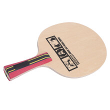 Kids Table Tennis Racket 5-Layer Basswood Paddle Long Handle Red