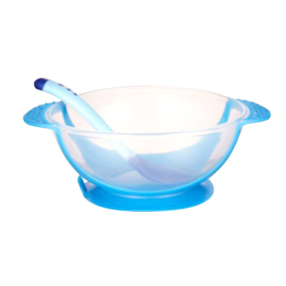 3Pcs Baby Silicone Suction Bowl Set With Temperature Sensing Spoon Iplusmile