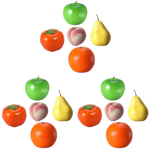15 Pcs Plastic Simulation Fruit Photo Props Home Kitchen Decor 1