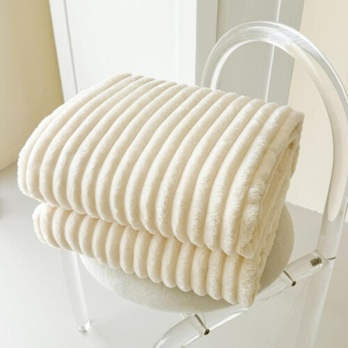 (Cream, 200*230cm) Solid Color Multifunctional Blanket, 1 Count   Soft Comfortable Warm Throw, Skin-friendly Blanket for Bed Sofa Home Decor