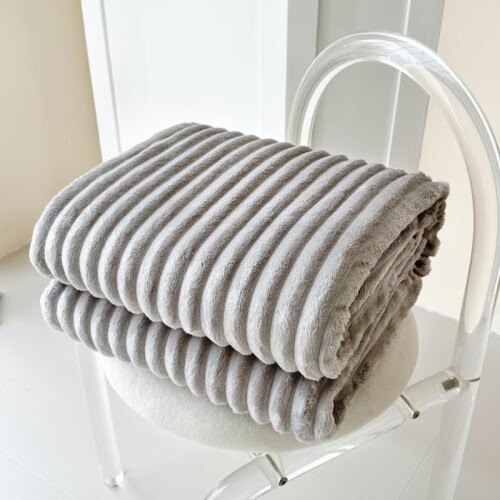(Grey, 150*200cm) Solid Color Multifunctional Blanket, 1 Count   Soft Comfortable Warm Throw, Skin-friendly Blanket for Bed Sofa Home Decor