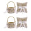 2 Sets Linen Wedding Ring Pillow Lace Bowknot Cushion 5