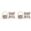 2 Sets Linen Wedding Ring Pillow Lace Bowknot Cushion 2