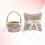 2 Sets Linen Wedding Ring Pillow Lace Bowknot Cushion 9