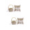 2 Sets Linen Wedding Ring Pillow Lace Bowknot Cushion 7