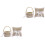 2 Sets Linen Wedding Ring Pillow Lace Bowknot Cushion 3