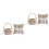 2 Sets Linen Wedding Ring Pillow Lace Bowknot Cushion 4