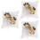 3 Pcs Flower Design Ring Pillow Wedding Ring Holder 6