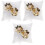 3 Pcs Flower Design Ring Pillow Wedding Ring Holder 3
