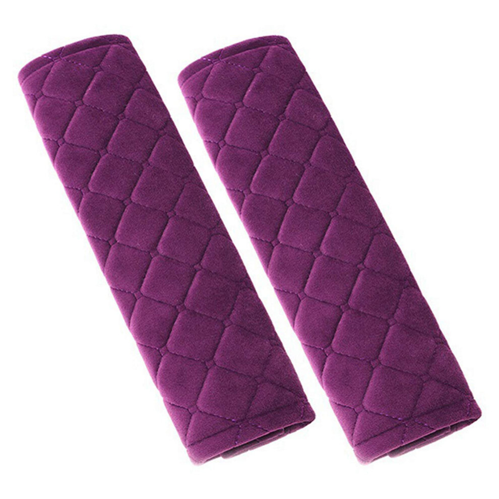 Universal Seat Belt Comfort Harness Pads - Soft Shoulder Strap Covers For Cars, Suv, Truck, And More Purple 6447073481383