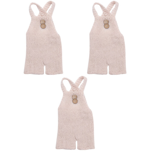 3pcs Newborn Suspender Pants 0-3 Months 2