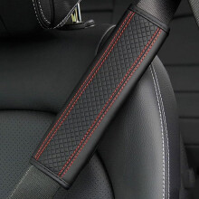 2 Pcs Car Seat Belt Pads for Toyota Camry Highlander CHR, Comfortable D/Black-Red Seat Belt Cover Protector Accessories