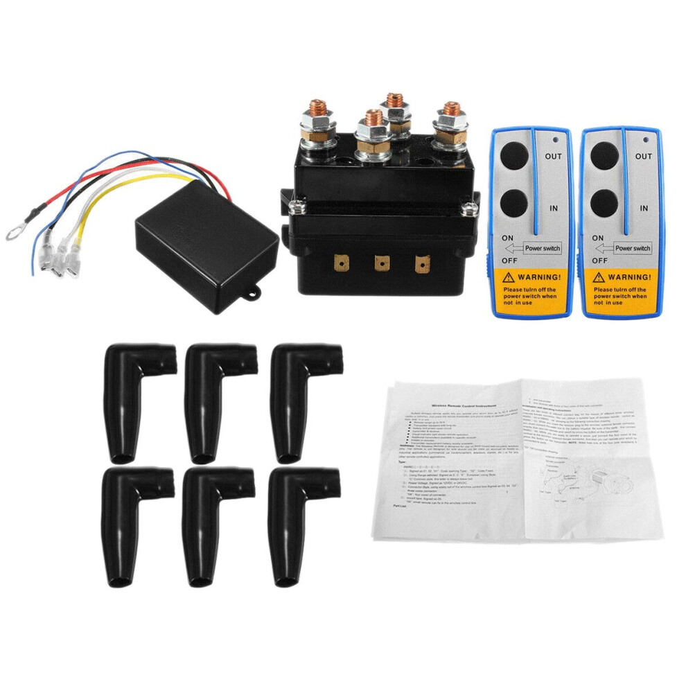 12V 500A Winch Solenoid Relay Contactor With Wireless Remote Control Kit For 5500-12000Lbs Truck Atv Winches 6038364164087