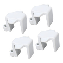 4 piezas de clips para defensas de barco, rieles cuadrados de 1 a 1.25 pulgadas, blanco