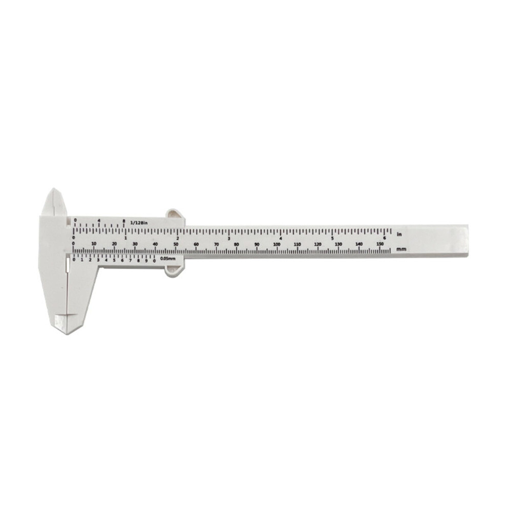 150Mm Vernier Caliper Measuring Tool With Inch And Mm Dual Scale Markings For Precise Measurement - White 9016109682451