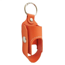 Portable Inhaler Holder, Leather Inhaler Carry Case for Travel, Camping, Home Use, Rugged Construction, Orange