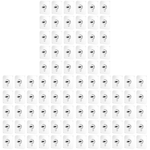 90 Pcs Self-Adhesive Wall Hangers Hanging Nails Hooks 1